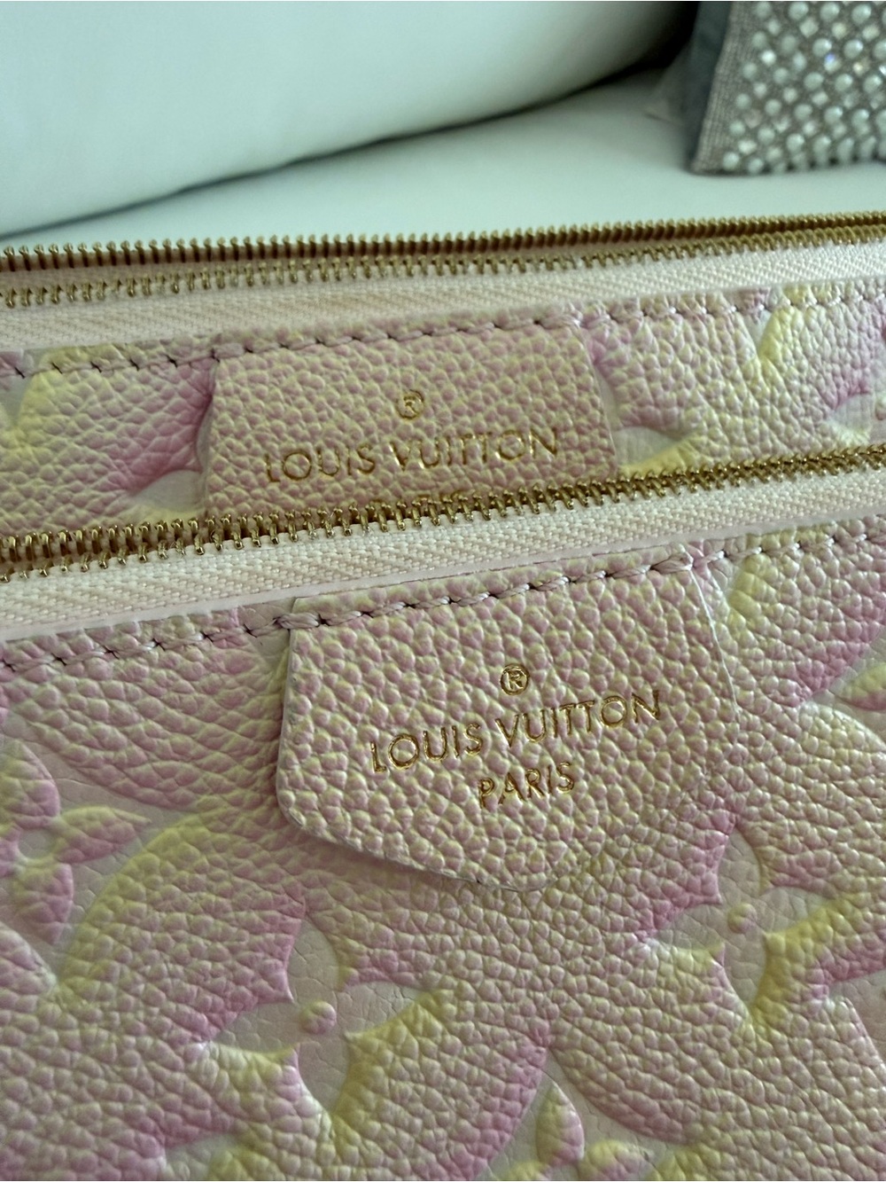 Louis Vuitton Pink and Yellow Empreinte stardust multi pochette - Picture 7 of 11